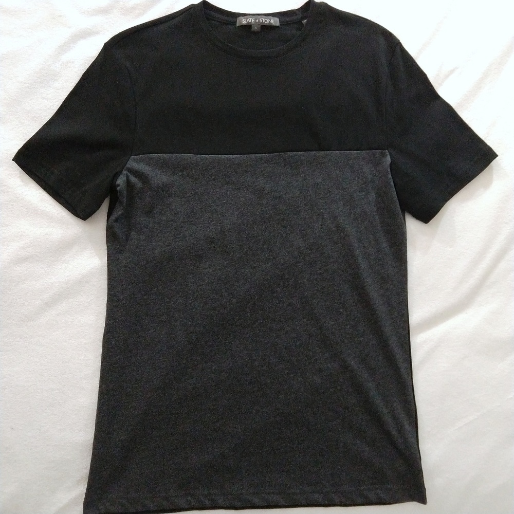 NWOT Small Men's Slate & Stone Black Tee